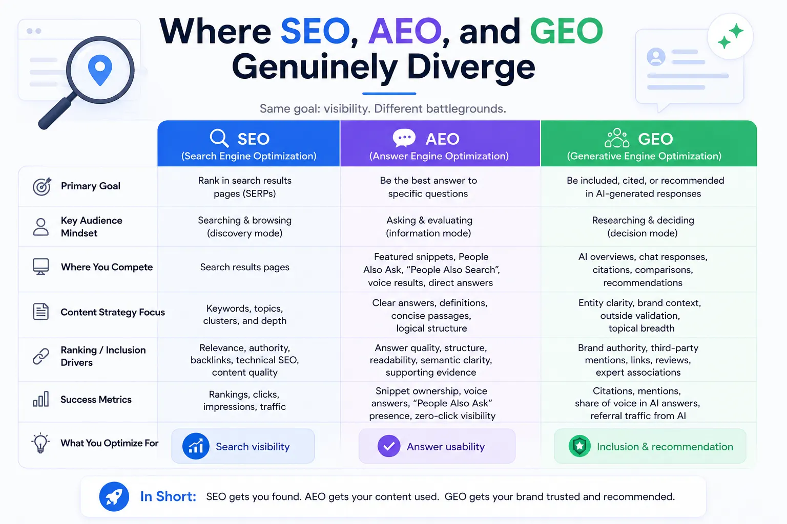 seo vs geo vs aeo